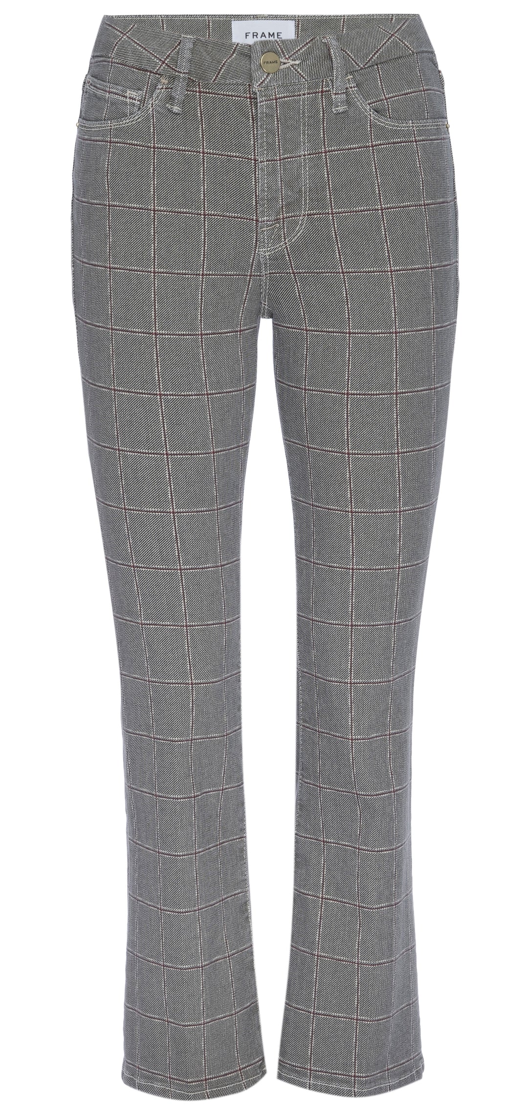 Frame - Le Crop Mini Boot in Window Pane Plaid
