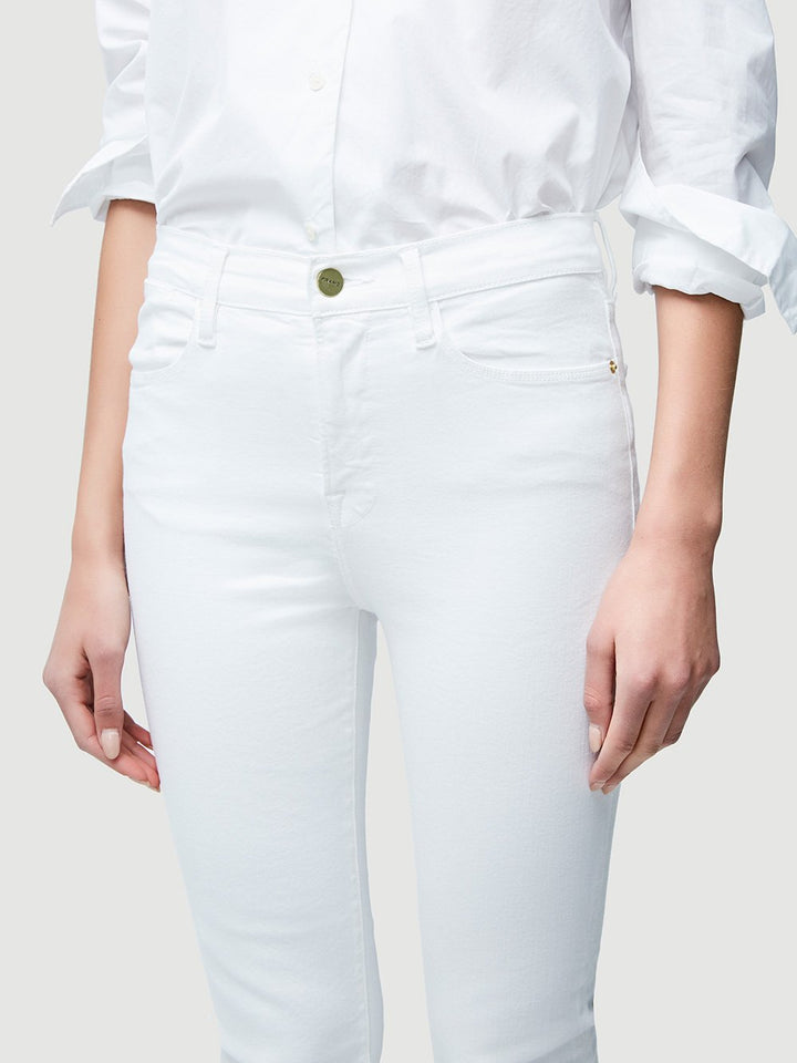 Frame - Le High Straight in Blanc