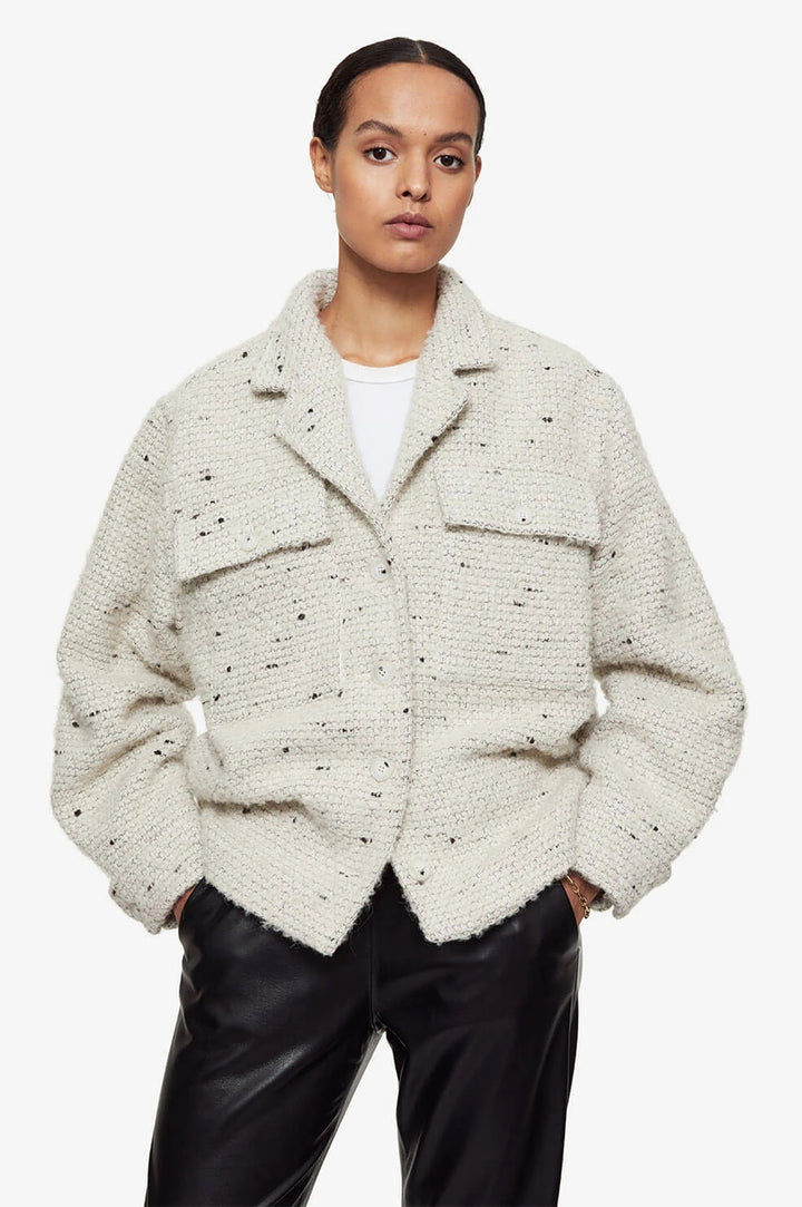 Anine Bing - Leon Jacket White Tweed in Off White