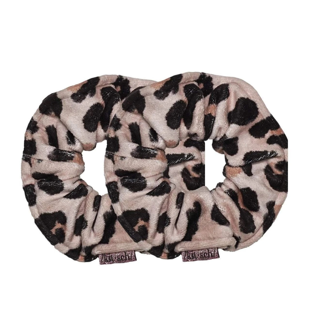 Kitsch - Microfiber Towel Scrunchies in Leopard