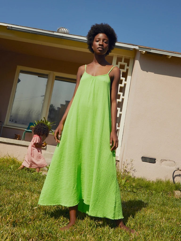 Nation LTD - Lila Maxi Dress in Acid Green
