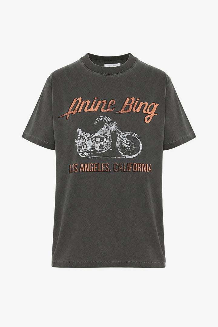 Anine Bing - Lili Tee Motorcycle in Washed Grey