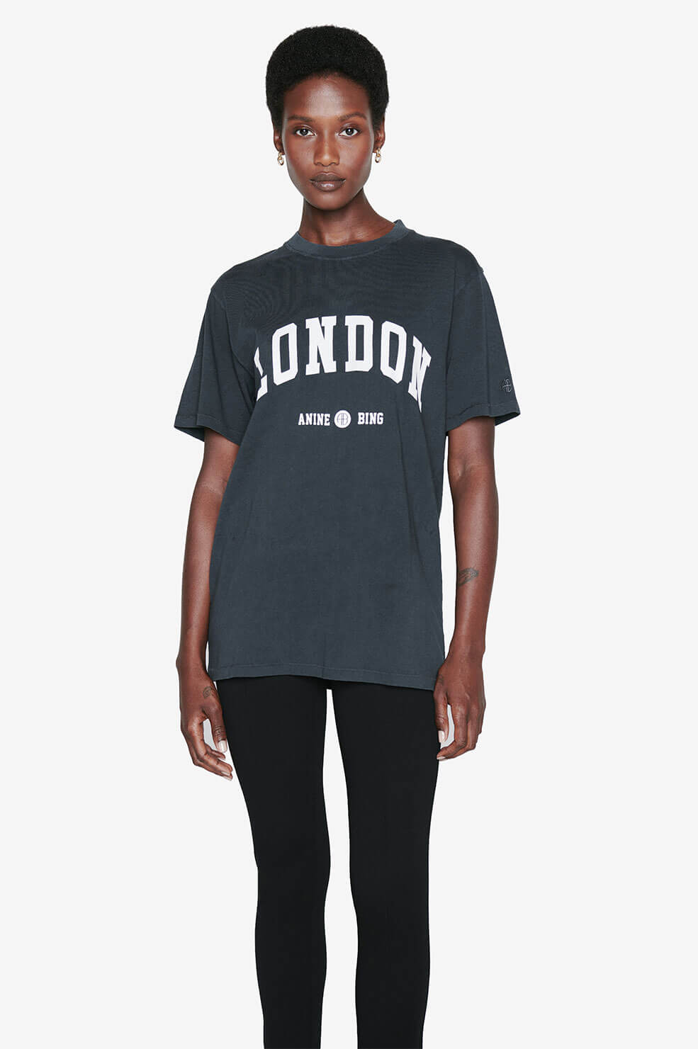 Anine Bing - Lili Tee University London in Washed Black