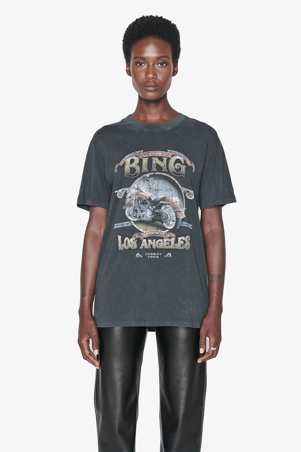 Anine Bing - Lili Tee Biker in Washed Black