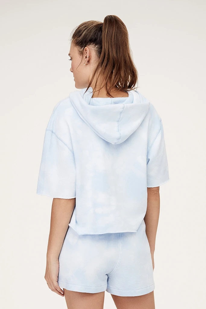 David Lerner - Lily Hooded Pullover in Blue Cloud
