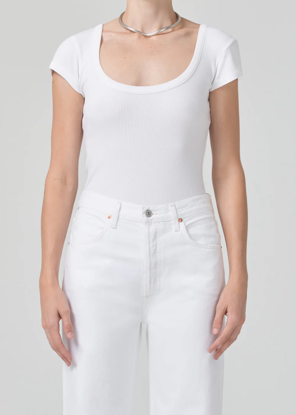 Citizens of Humanity - Lima Scoop Neck in White