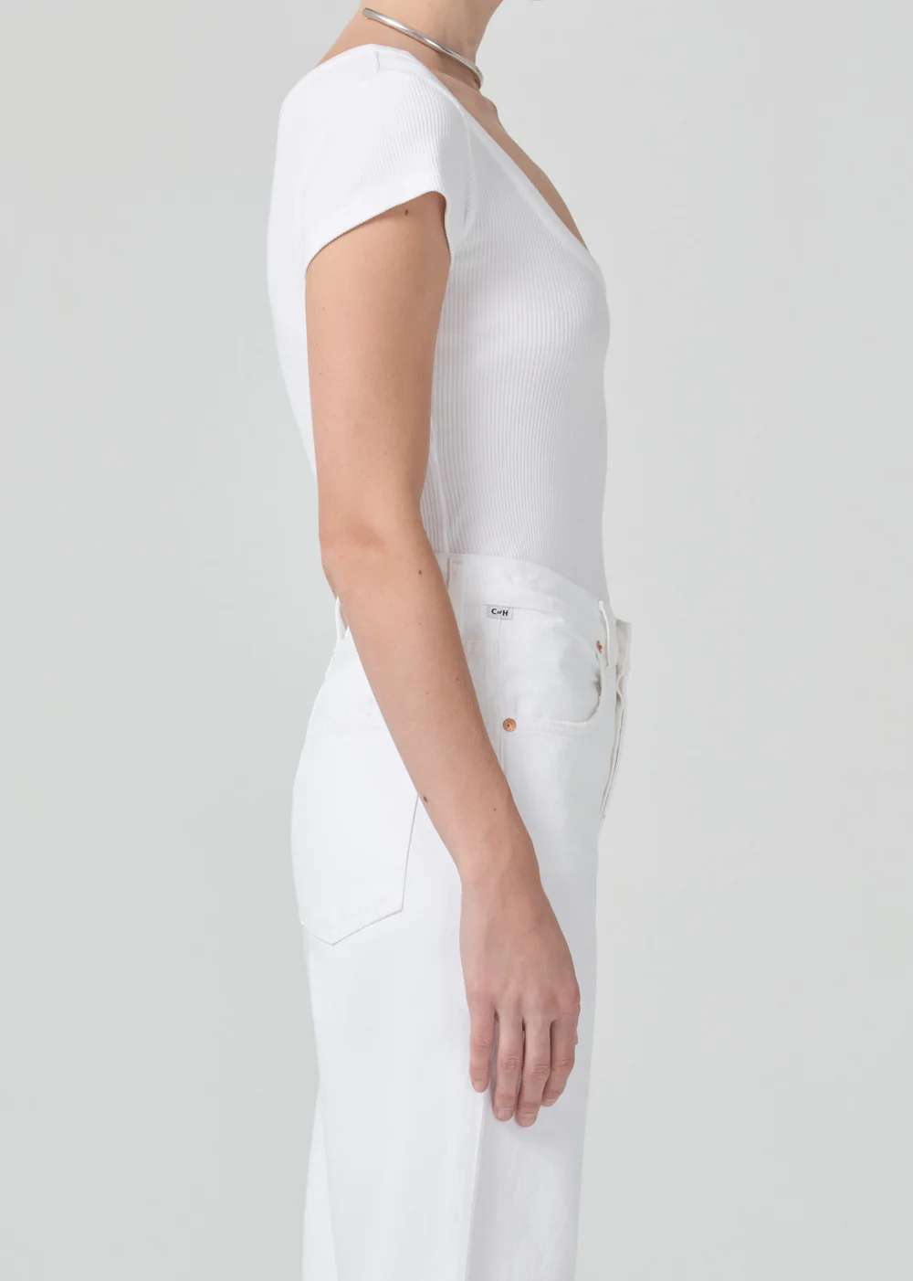 Citizens of Humanity - Lima Scoop Neck in White