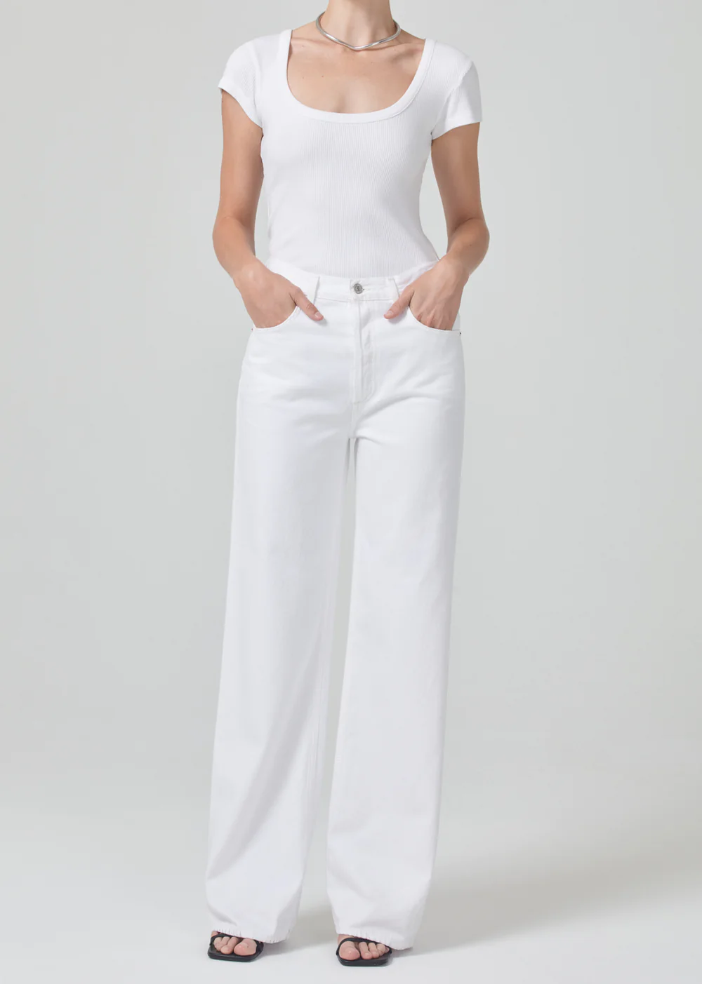 Citizens of Humanity - Lima Scoop Neck in White