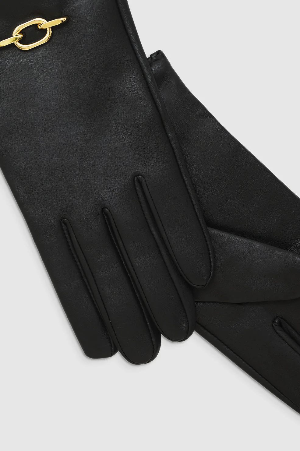 Anine Bing - Signature Link Gloves - Black In Black