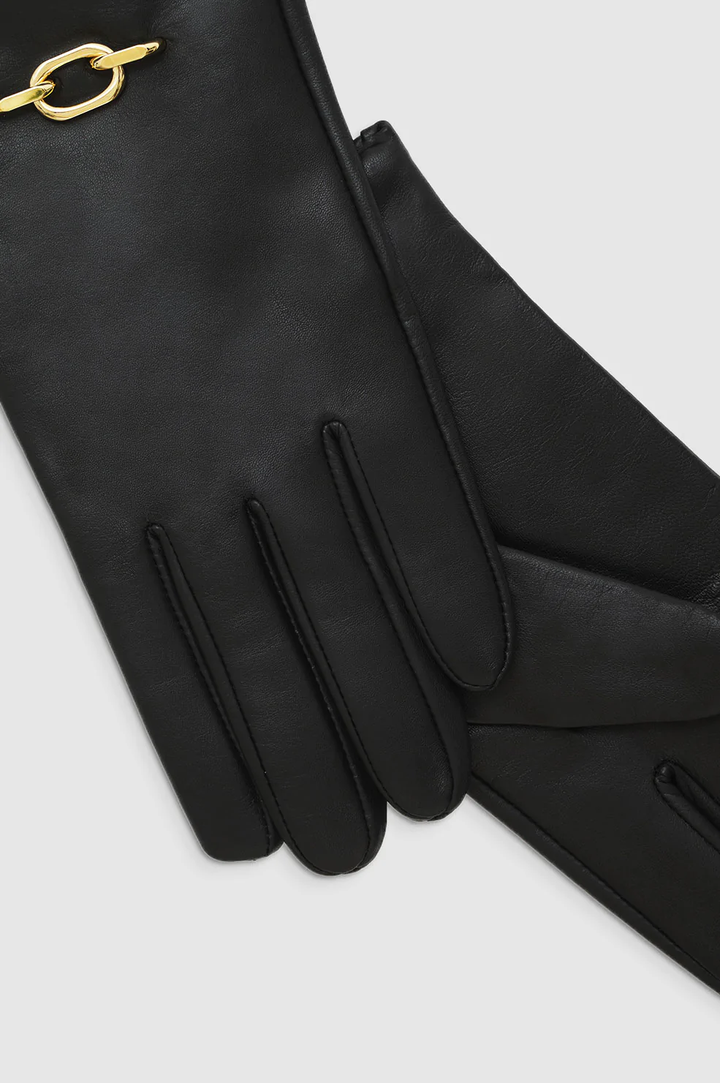 Anine Bing - Signature Link Gloves - Black In Black