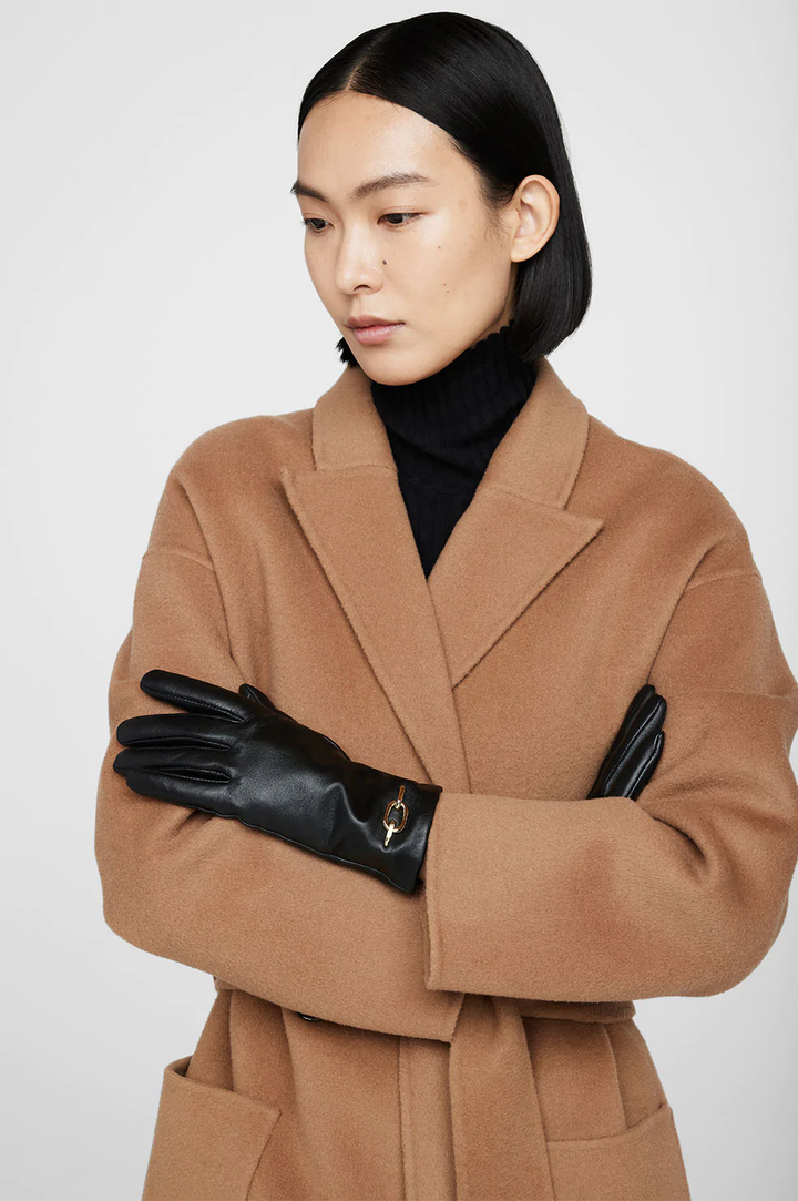 Anine Bing - Signature Link Gloves - Black In Black