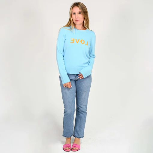 Kerri Rosenthal - Liz Sweater Backwards Love in Saltwater