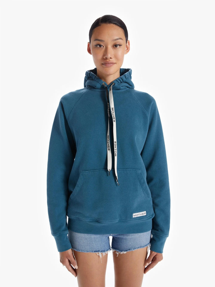 Mother - The Loafer Hoodie in Coral Blue in the Hot Seat