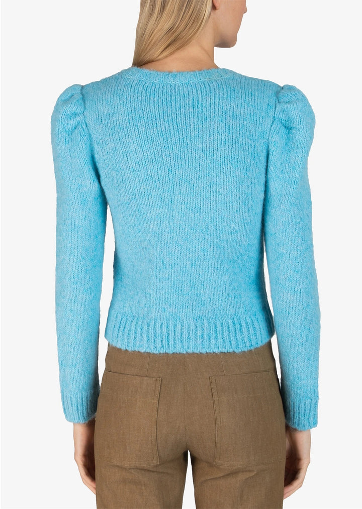 Derek Lam 10 Crosby - Locken Puff Sleeve Sweater in Light Blue