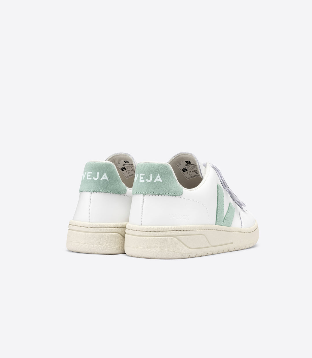 Veja - V-Lock Leather Sneakers in Extra-White Matcha