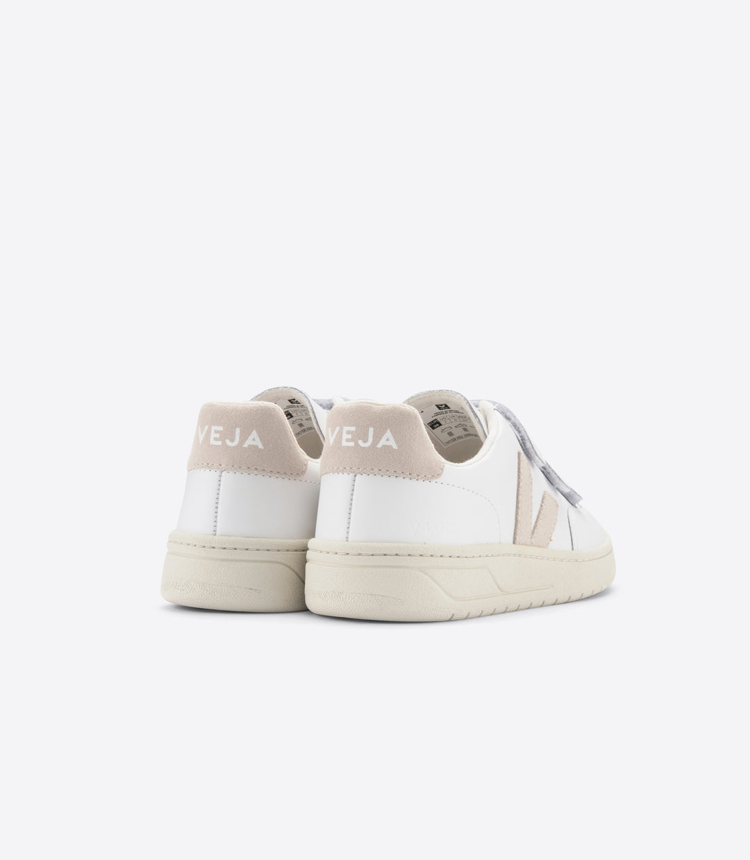 Veja - V-Lock Leather Sneakers in Extra-White Sable