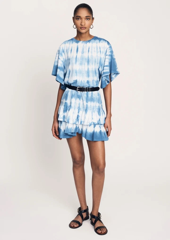 Derek Lam 10 Crosby - Lois S/S Ruffle Dress in Blue