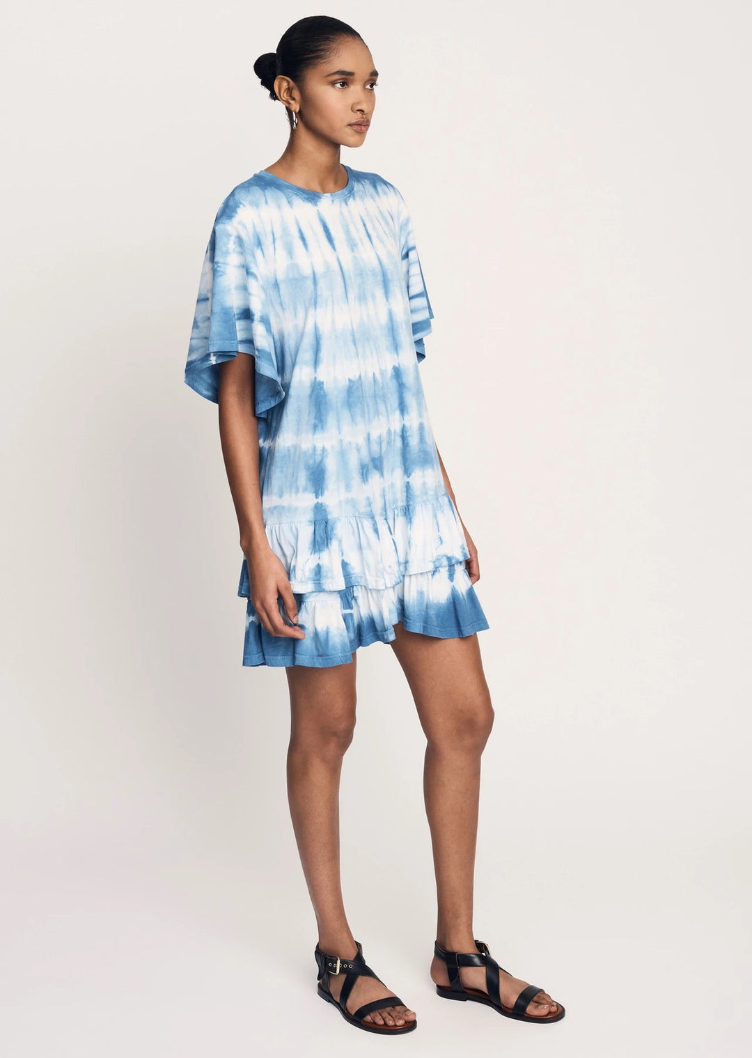 Derek Lam 10 Crosby - Lois S/S Ruffle Dress in Blue