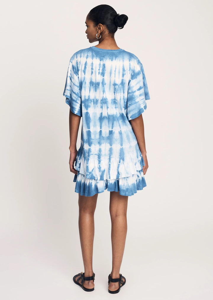 Derek Lam 10 Crosby - Lois S/S Ruffle Dress in Blue