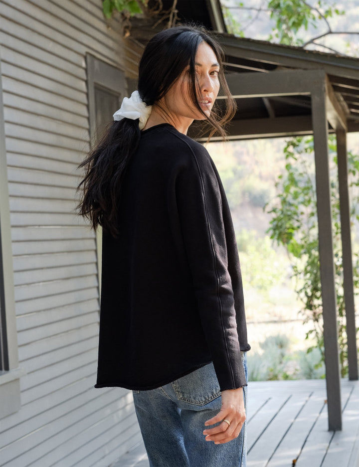 Frank & Eileen - Long Sleeve Capelet in Black