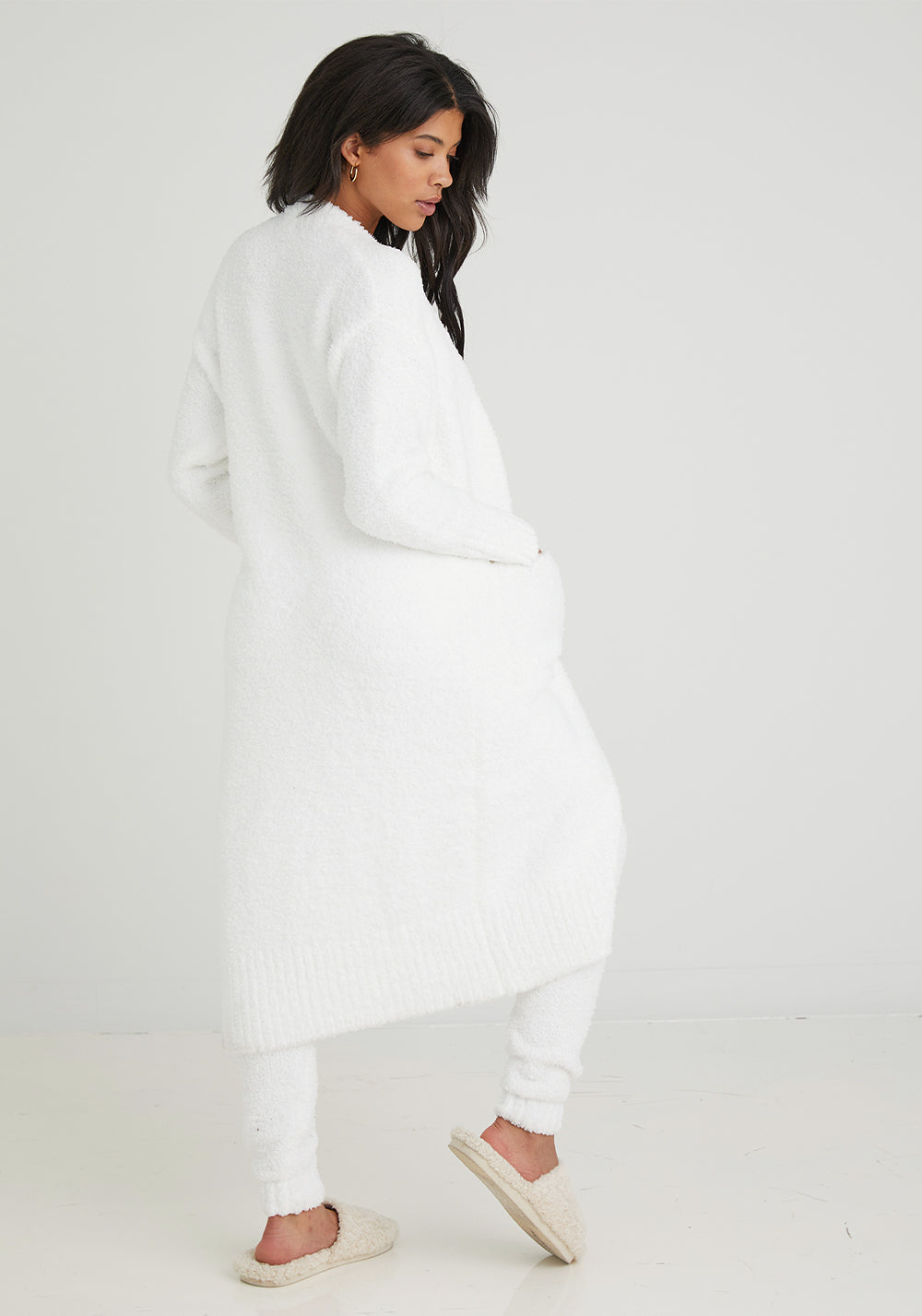 Bella Dahl - Long Sleeve Duster Cardigan in Winter White