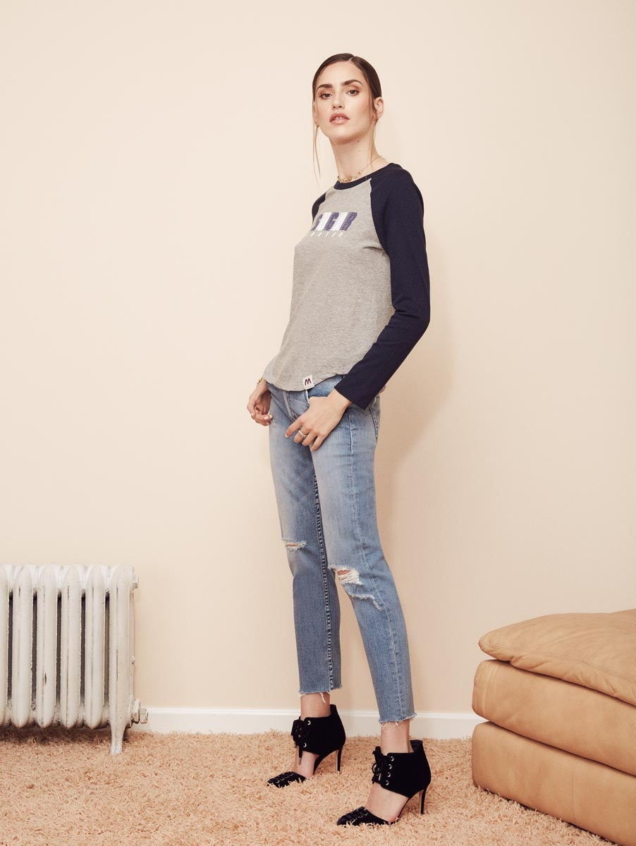 Mother - Sinner Fray Ankle Skinny Jeans in Losing Control