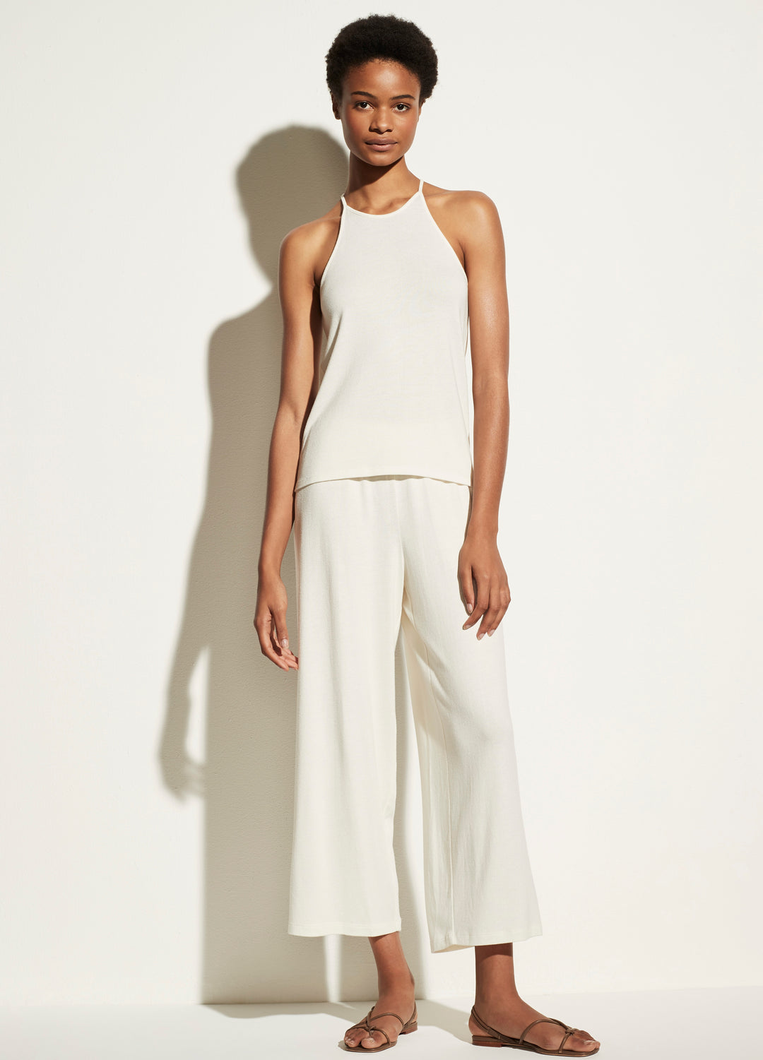 Vince - Lounge Tank in Bone Tops