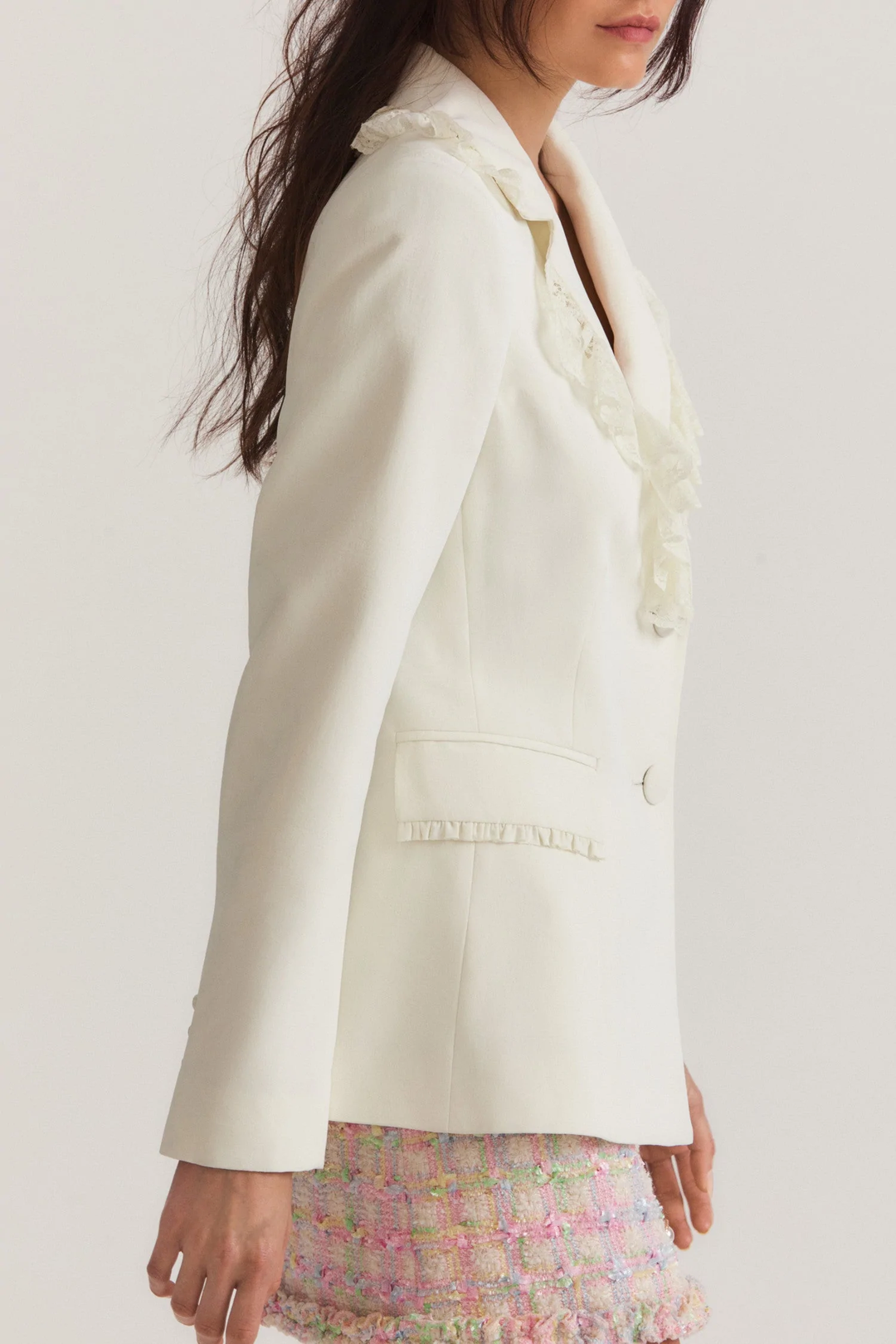 Love Shack Fancy - Lula Blazer in Antique White Blazer