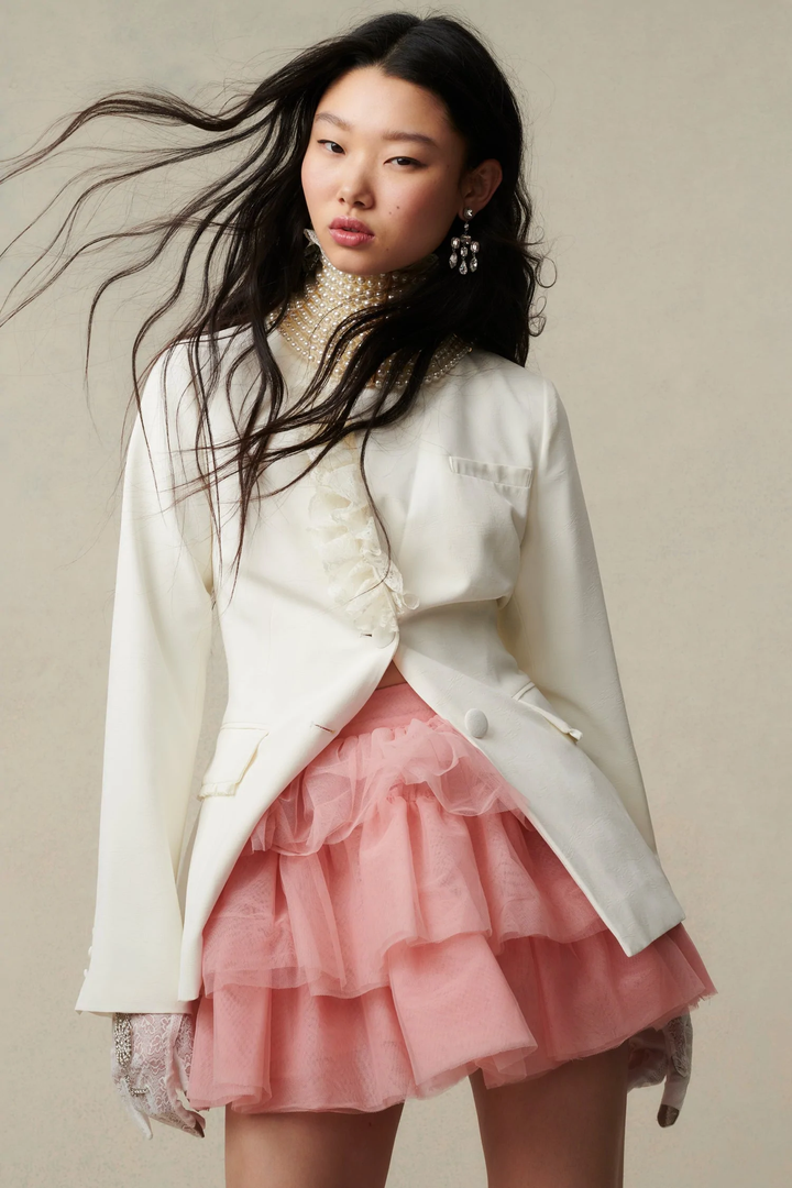 Love Shack Fancy - Lula Blazer in Antique White Blazer