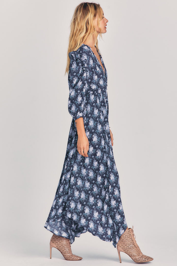 Love Shack Fancy - Milton Dress in Blue Noir Dresses
