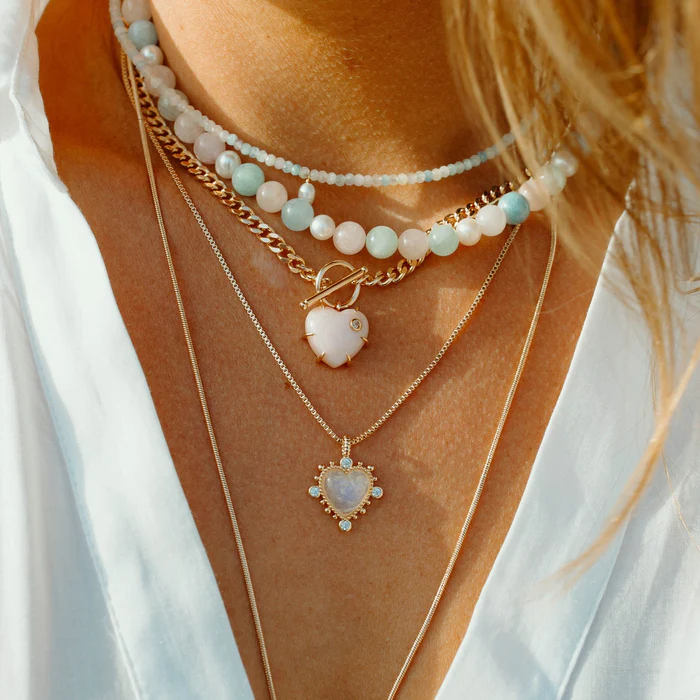 Joy Dravecky - Lover Necklace in Pink Shell