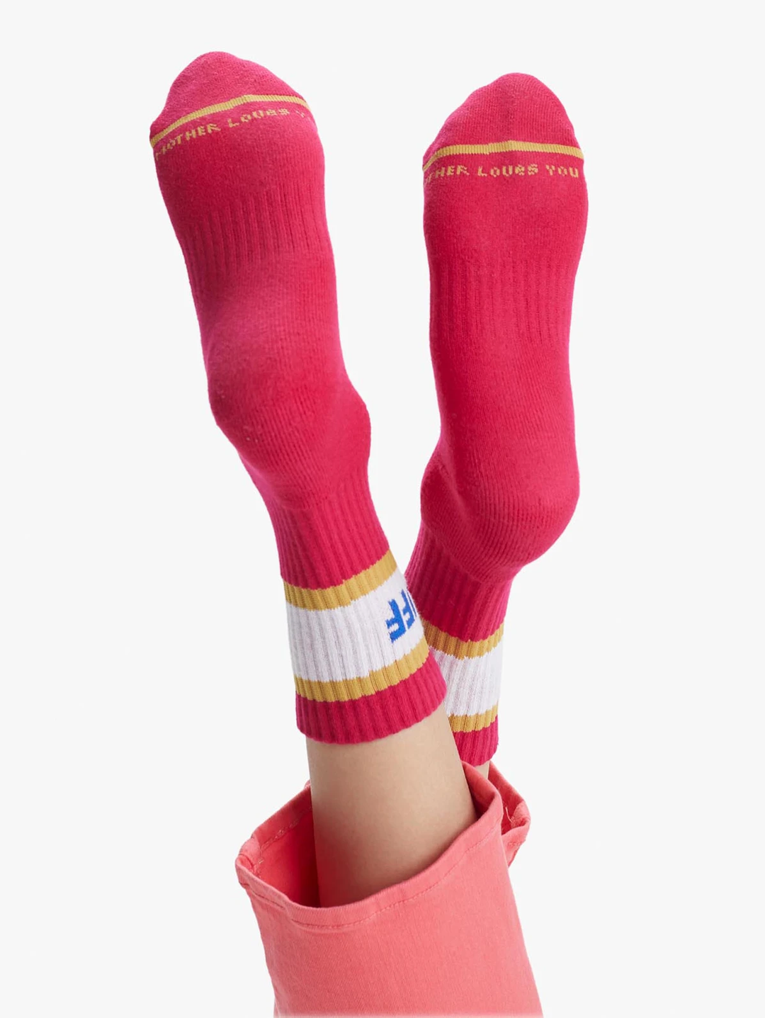 Mother - Baby Steps Socks in Love Stuff/Virtual Pink & Cream Gold
