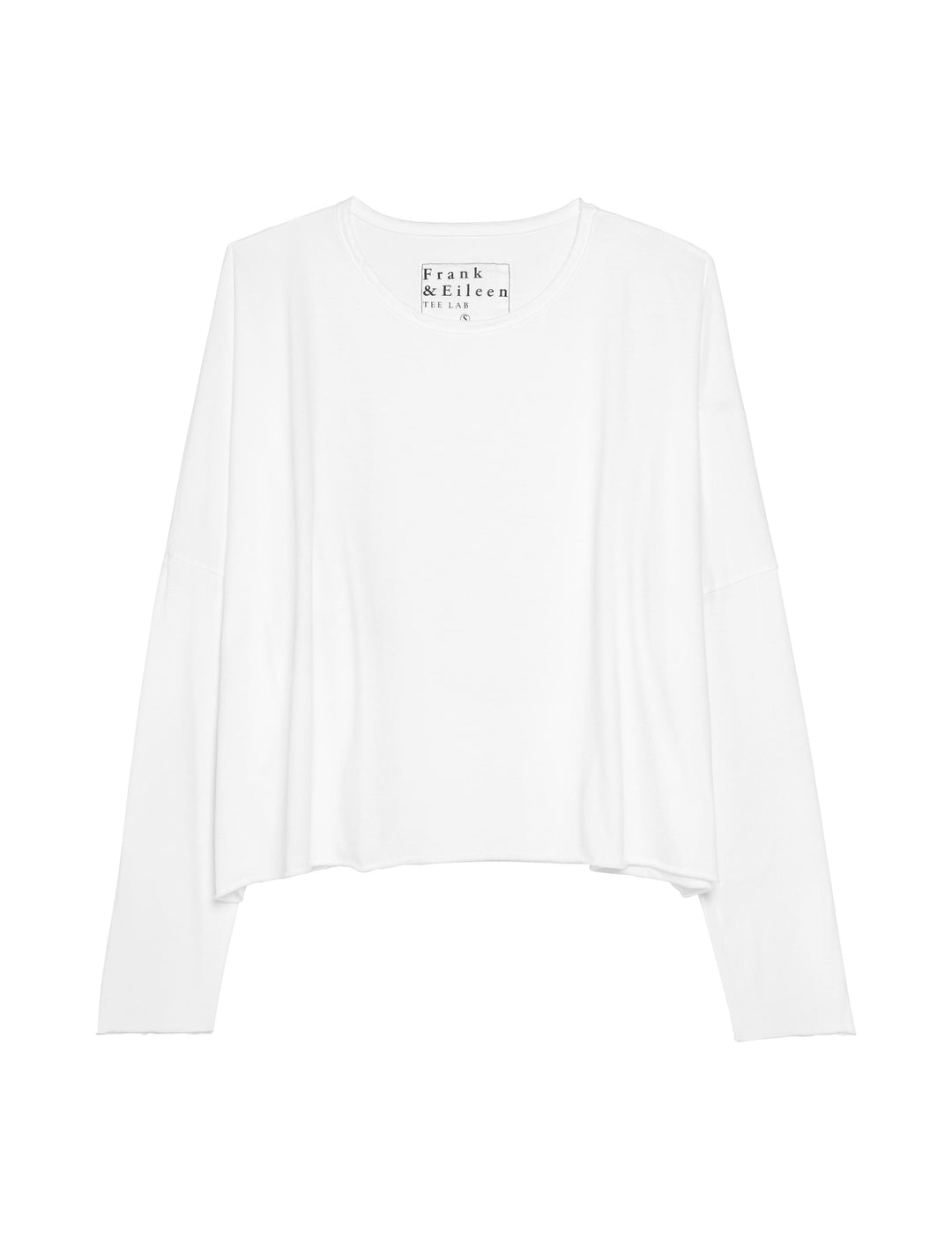 Frank & Eileen - Long Sleeve Crop Tee in White