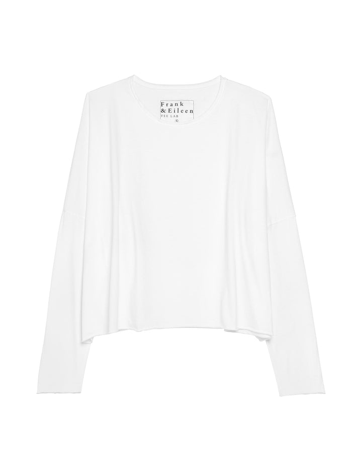 Frank & Eileen - Long Sleeve Crop Tee in White