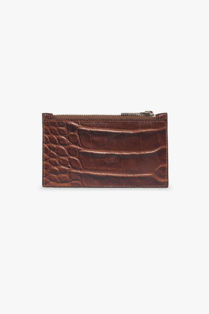Anine Bing - Luca Card Holder in Brown Croco