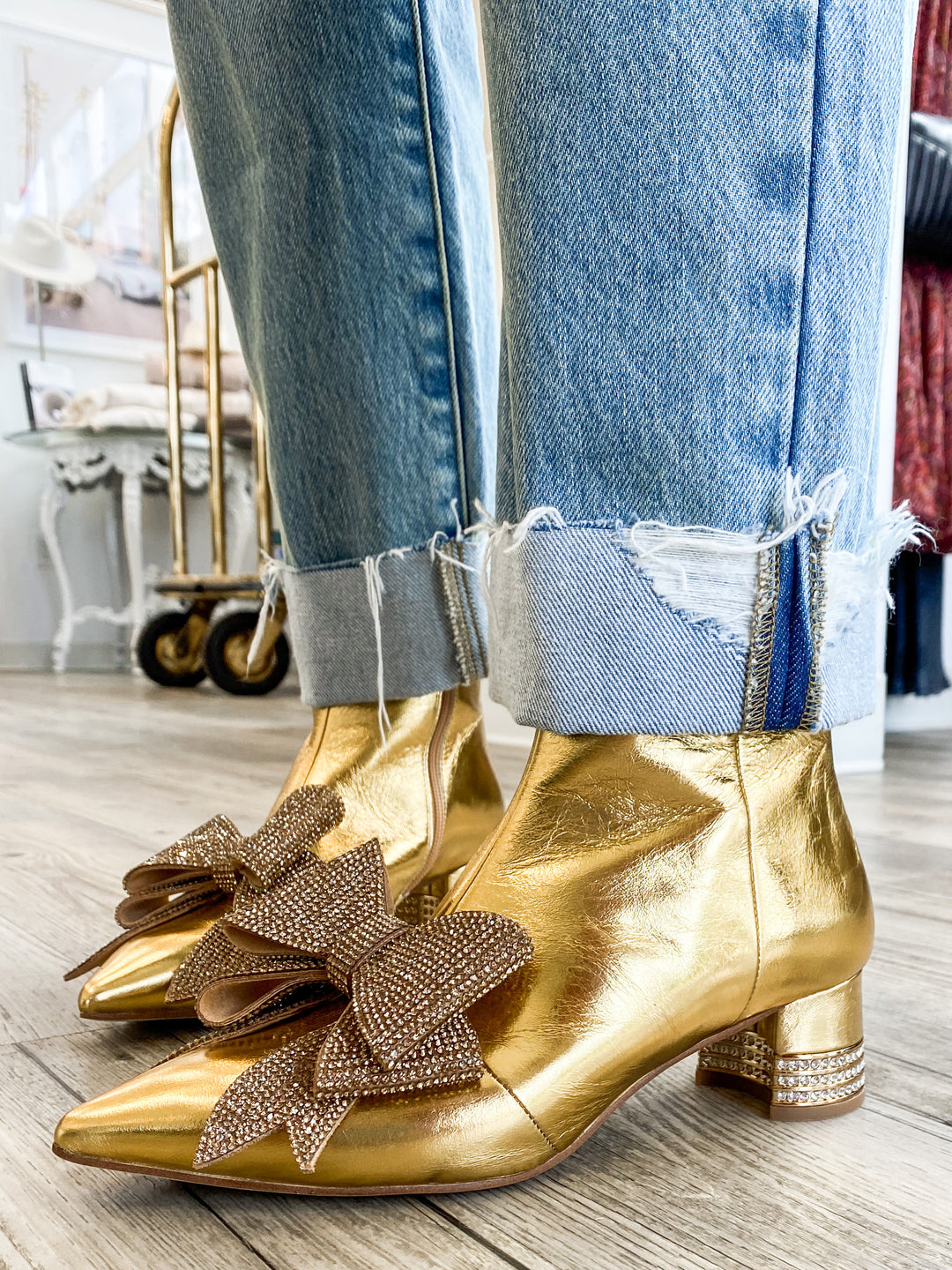 Jeffrey Campbell - Luci-JH Booties in Gold