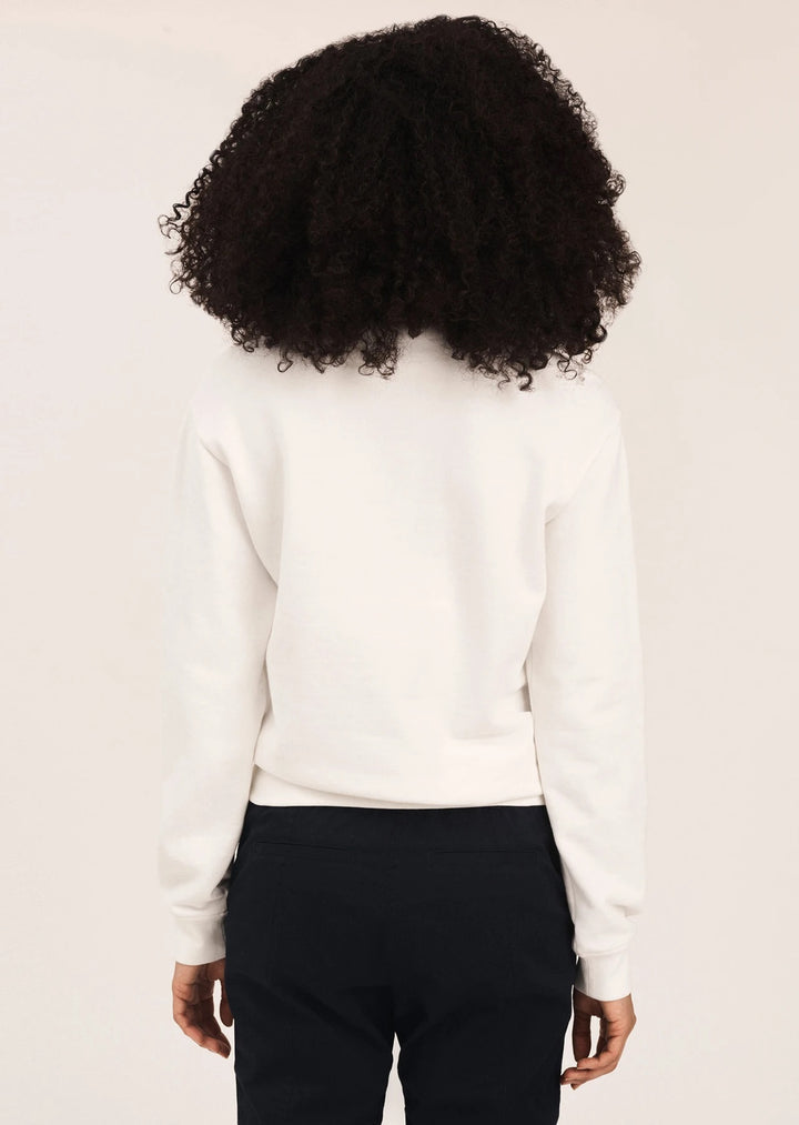 Derek Lam 10 Crosby - Lucie Sweatshirt with Sailor Buttons in Soft White