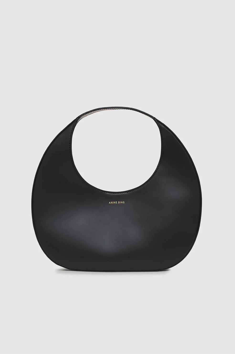 Anine Bing - Mini Luna Bag in High-Shine Black