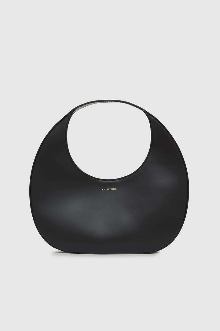 Anine Bing - Mini Luna Bag in High-Shine Black