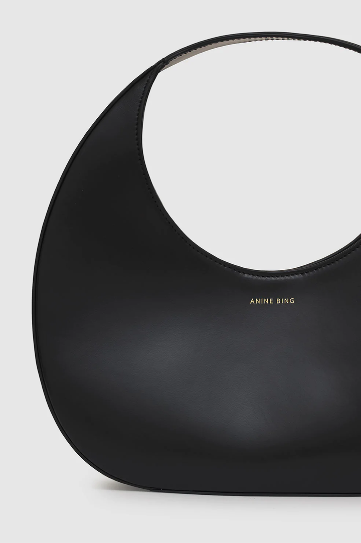 Anine Bing - Mini Luna Bag in High-Shine Black