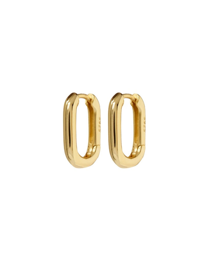 LUV AJ - Chain Link Huggies in Gold Accessories