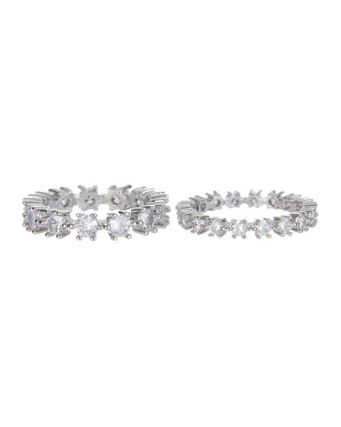 LUV AJ - Diamond Bijoux Ring Set in Silver Jewelry