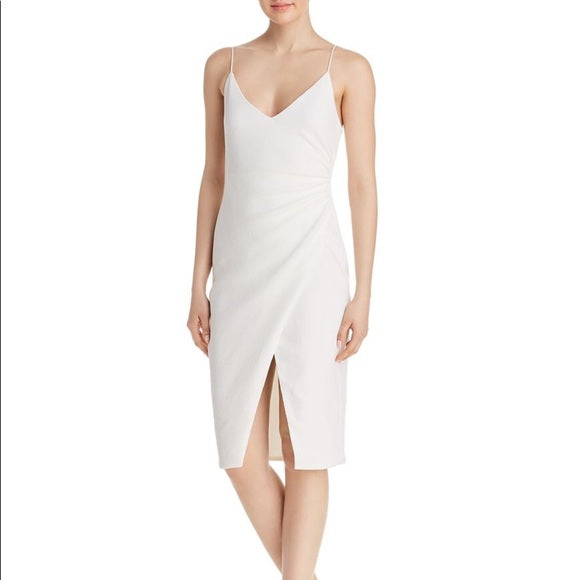 Black Halo - Bowery Sheath Dress shown in black comes in Sugar