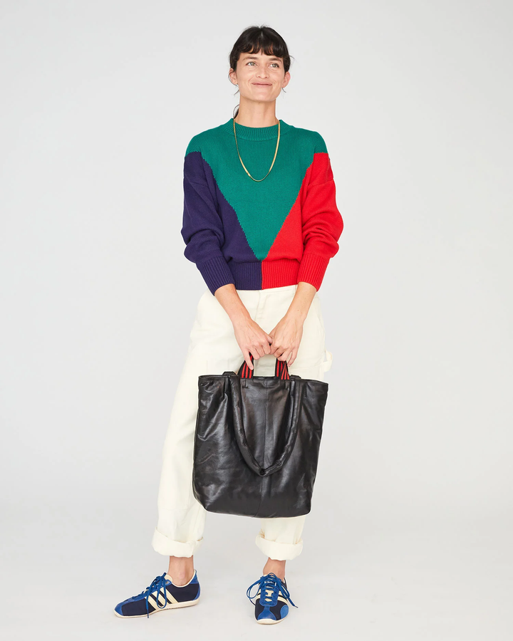 Clare V - Travailler Magazine Tote in Black Nouvelle Look
