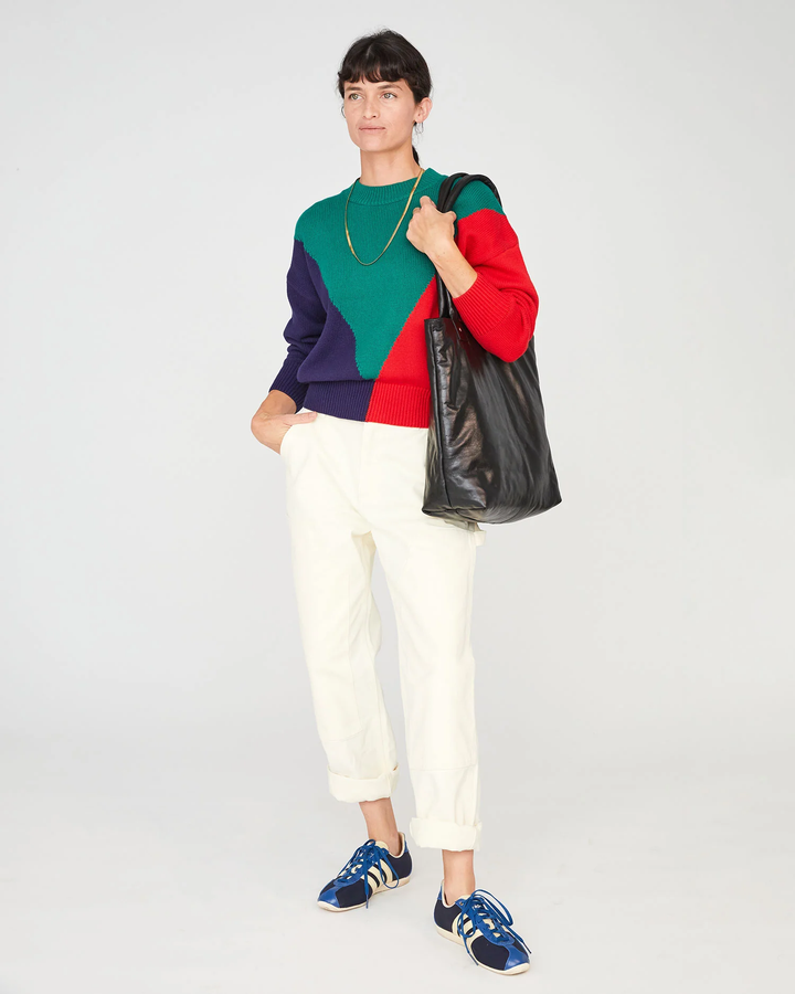Clare V - Travailler Magazine Tote in Black Nouvelle Look