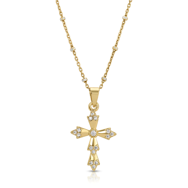 Joy Dravecky - Maiden Cross Necklace in Gold