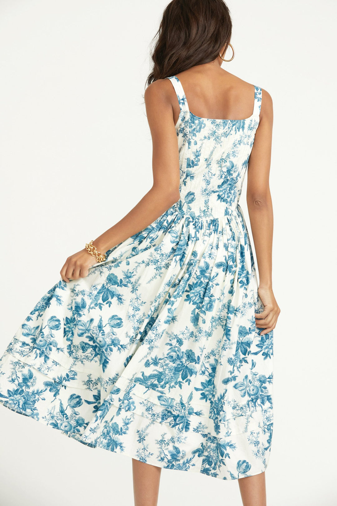 blue china pattern dress Love Shack Fancy