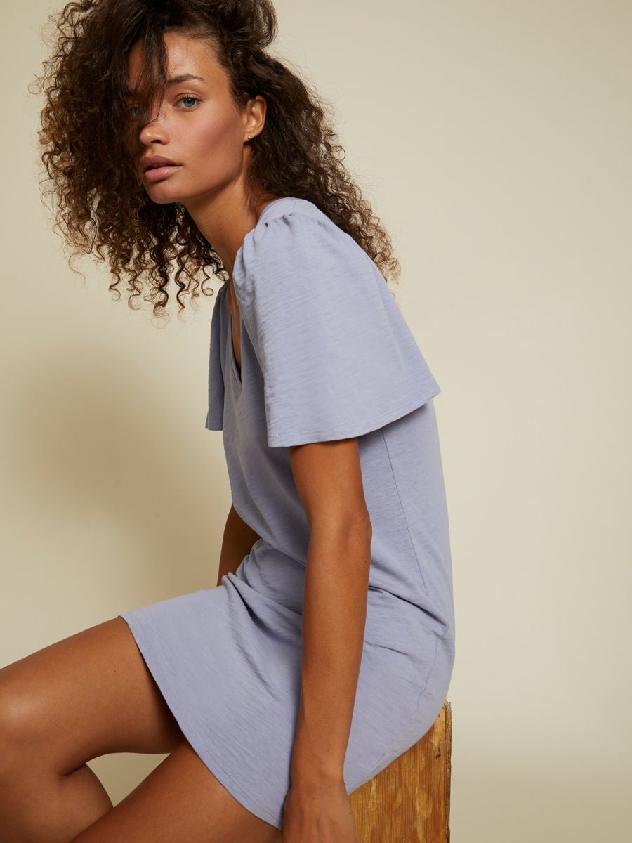 Nation LTD - Mallory Flutter Sleeve Dress in Purple Sage Dresses