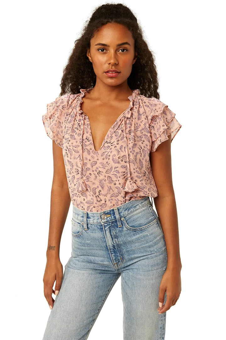 Misa - Maria Top in Rose Paisley