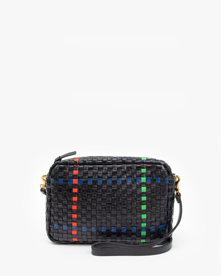 Clare V. - Marisol in Black w/ Pacific, Cherry Red & Parrot Green Plaid Woven Checker
